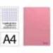 CUADERNO ESPIRAL LIDERPAPEL DIN A4 SMART TAPA BLANDA 80H 75GR CUADRO 4MM CON MARGEN COLOR ROSA
