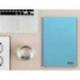 CUADERNO ESPIRAL LIDERPAPEL DIN A4 SMART TAPA BLANDA 80H 75GR CUADRO 4MM CON MARGEN COLOR CELESTE