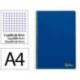 CUADERNO ESPIRAL LIDERPAPEL DIN A4 SMART TAPA BLANDA 80H 75GR CUADRO 4MM CON MARGEN COLOR AZUL OSCURO