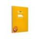 CUADERNO ESPIRAL LIDERPAPEL DIN A4 PAUTAGUIA TAPA DURA 80H 90 GR CUADRO PAUTADO 4MM COLOR AMARILLO