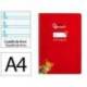 CUADERNO ESPIRAL LIDERPAPEL DI N A4 PAUTAGUIA TAPA BLANDA 80H 75 GR CUADRO PAUTADO 4MM COLOR ROJO