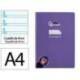 CUADERNO ESPIRAL LIDERPAPEL DI N A4 PAUTAGUIA TAPA BLANDA 80H 75 GR CUADRO PAUTADO 4MM COLOR LILA