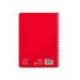 CUADERNO ESPIRAL LIDERPAPEL DI N A5 PAUTAGUIA TAPA DURA 80H 90 GR CUADRO PAUTADO 5MM COLOR ROJO