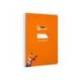 CUADERNO ESPIRAL LIDERPAPEL DI N A5 PAUTAGUIA TAPA DURA 80H 90 GR CUADRO PAUTADO 5MM COLOR NARANJA