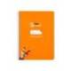CUADERNO ESPIRAL LIDERPAPEL DI N A5 PAUTAGUIA TAPA DURA 80H 90 GR CUADRO PAUTADO 4MM COLOR NARANJA