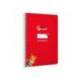 CUADERNO ESPIRAL LIDERPAPEL DI N A5 PAUTAGUIA TAPA DURA 80H 90 GR CUADRO PAUTADO 3MM COLOR ROJO