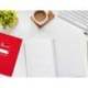 CUADERNO ESPIRAL LIDERPAPEL DI N A5 PAUTAGUIA TAPA DURA 80H 90 GR CUADRO PAUTADO 3MM COLOR ROJO