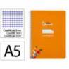 CUADERNO ESPIRAL LIDERPAPEL DI N A5 PAUTAGUIA TAPA DURA 80H 90 GR CUADRO PAUTADO 3MM COLOR NARANJA