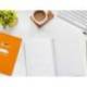 CUADERNO ESPIRAL LIDERPAPEL DI N A5 PAUTAGUIA TAPA DURA 80H 90 GR CUADRO PAUTADO 3MM COLOR NARANJA