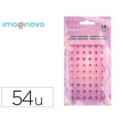 PEGATINAS IMAGINOVO GEMAS ROSAS Y MORADAS BRILLANTES CON RELIEVE PARA TODAS SUPERFICIES 190X105 MM EN