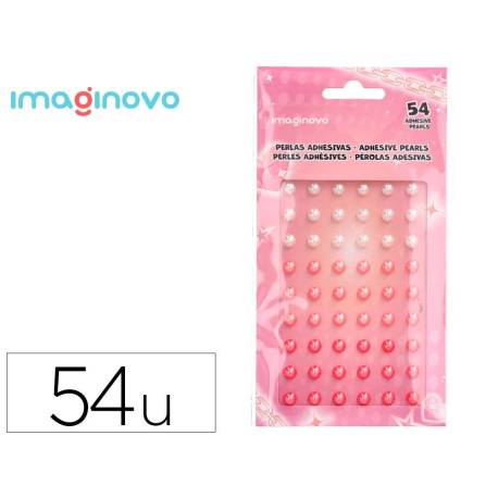 PEGATINAS IMAGINOVO GEMAS BLANCAS Y ROSAS BRILLANTES CON RELIEVE PARA TODAS SUPERFICIES 190X105 MM EN