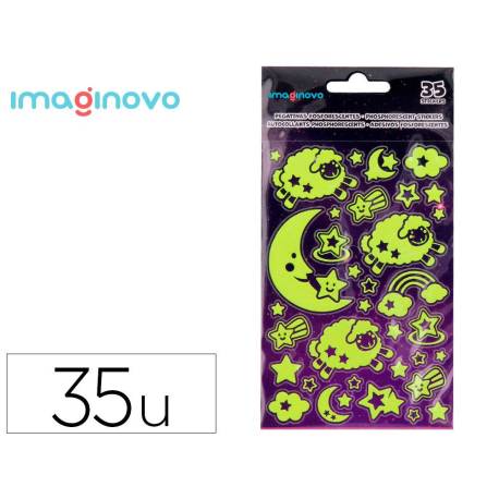 PEGATINAS IMAGINOVO LUMINOSAS LUNA LUMINOSAS 250X145 MM EN BLISTER