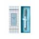 BOLIGRAFO BELIUS PERFECT PICNIC DAY ALUMINIO COLOR AZUL CELESTE DORADO TINTA AZULCAJA DE DISEÑO