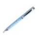 BOLIGRAFO BELIUS BELLA ALUMINIO COLOR AZUL CELESTE DISEÑO PLATEADO RELIEVE TINTA AZUL CAJA DE DISEÑO