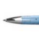 BOLIGRAFO BELIUS BELLA ALUMINIO COLOR AZUL CELESTE DISEÑO PLATEADO RELIEVE TINTA AZUL CAJA DE DISEÑO