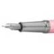 PLUMA BELIUS BELLA ALUMINIO COLOR ROSA DISEÑO PLATEADO RELIEVE TINTA AZUL CAJA DE DISEÑO