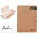 CARPETA LIDERPAPEL GOMAS DIN A4+ COLOR KRAFT MARRON CARTULINA