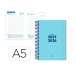 AGENDA ESCOLAR LIDERPAPEL 25-26 ESPIRAL BASIC AZUL DIA PAGINA A5 BILINGÜE PAPEL FSC 70 GR