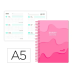 AGENDA ESCOLAR LIDERPAPEL 25-26 ESPIRAL MELTING ROSA SEMANA VISTA A5 BILINGÜE PAPEL FSC 80 GR