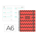 AGENDA ESCOLAR LIDERPAPEL 25-26 ESPIRAL PATTERNS ZIGZAG SEMANA VISTA A6 BILINGÜE PAPEL FSC 80 GR
