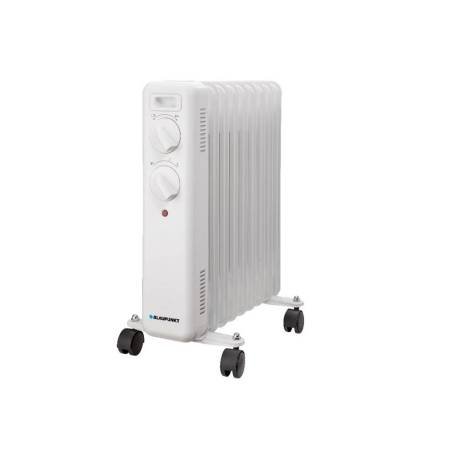 RADIADOR DE ACEITE BLAUPUNKT 2000W 9 ELEMENTOS CALORIFICOS PROTECCION SOBRECALENTAMIENTO CON RUEDAS COLOR BLANCO