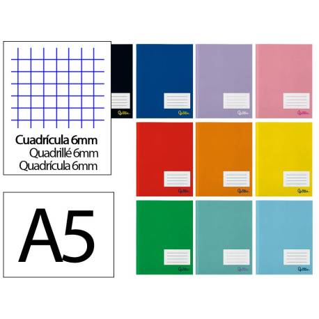 LIBRETA LIDERPAPEL SMART A5 PLUS 32 HOJAS 75G/M2 CUADRO 6MM CON MARGEN