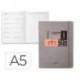 AGENDA ESCOLAR ANTARTIK 25-26 ENCUADERNADA GO! SIMIL PIEL GRIS SEMANA VISTA A5 BILINGÜE PAPEL FSC 80 GR
