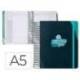 AGENDA ESCOLAR ANTARTIK 25-26 ESPIRAL FUN DAY AZUL OSCURO DIA PAGINA A5 BILINGÜE PAPEL FSC 80 GR