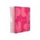AGENDA ESCOLAR ANTARTIK 25-26 ESPIRAL PLANS ROSA FUCSIA DIA PAGINA A5 BILINGÜE PAPEL FSC 80 GR