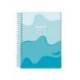 AGENDA ESCOLAR LIDERPAPEL 25-26 ESPIRAL MELTING AZUL DIA PAGINA A5 BILINGÜE PAPEL FSC 80 GR