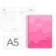 AGENDA ESCOLAR LIDERPAPEL 25-26 ESPIRAL MELTING ROSA DIA PAGINA A5 BILINGÜE PAPEL FSC 80 GR