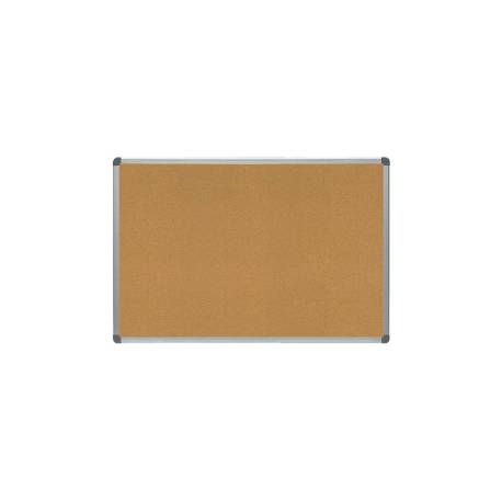 PIZARRA CORCHO ROCADA MARCO ALUMINIO CON CANTONERAS 60X90 CM