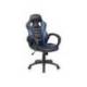SILLA ROCADA GAMING CON BRAZOS FIJOS BASE NYLON CON RUEDAS BASCULANTE SIMILPIEL NEGRO/AZUL 480X490X1060-1160