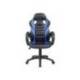 SILLA ROCADA GAMING CON BRAZOS FIJOS BASE NYLON CON RUEDAS BASCULANTE SIMILPIEL NEGRO/AZUL 480X490X1060-1160