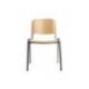 SILLA ROCADA CONFIDENTE ESTRUCTURA METALICA ASIENTO Y RESPALDO MADERA NATURAL 570X410X810 MM