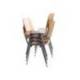 SILLA ROCADA CONFIDENTE ESTRUCTURA METALICA ASIENTO Y RESPALDO MADERA NATURAL 570X410X810 MM