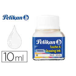 TINTA CHINA PELIKAN BLANCO BOTE DE 10 ML