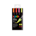 ROTULADOR UNI POSCA PC-5M/4C MARCADOR DE PINTURA PUNTA CONICA 1,8-2,5 MM BOLSA DE 4 UNIDADES COLORES FLUORESCENTE