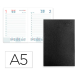 AGENDA ENCUADERNADA LIDERPAPEL CORFU 150X210 MM 2026 DIA PAGINA NEGRO PAPEL 60 GR