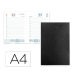 AGENDA ENCUADERNADA LIDERPAPEL CORFU A4 2026 DIA PAGINA NEGRO PAPEL 60 GR
