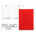 AGENDA ENCUADERNADA LIDERPAPEL CRETA 170X240 MM 2026 DIA PAGINA BURGUNDY PAPEL 70 GR