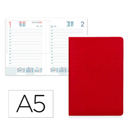 AGENDA ENCUADERNADA LIDERPAPEL LIPSI A5 2026 DIA PAGINA DESIGN 1 PAPEL 70 GR