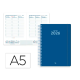 AGENDA ESPIRAL LIDERPAPEL CLASSIC A5 2026 SEMANA VISTA AZUL OSCURO PAPEL 70 GR FSC