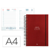 AGENDA ESPIRAL LIDERPAPEL OLBIA A4 2026 DIA PAGINA ROJO PAPEL 60 GR FSC
