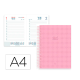 AGENDA ESPIRAL LIDERPAPEL PERISSA A4 2026 DIA PAGINA ROSA PAPEL 80 GR FSC