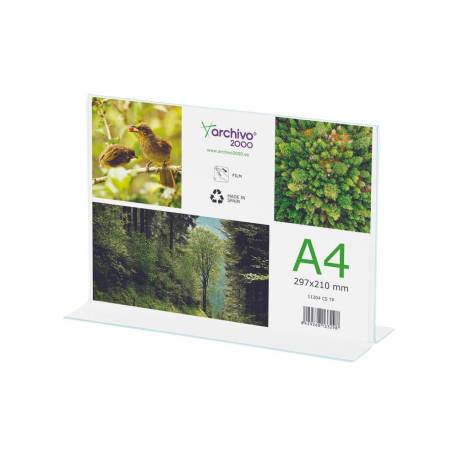 EXPOSITOR SOBREMESA ARCHIVO 2000 EN FORMA DE T A4 HORIZONTAL 85X300X215 MM