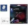 LAPICES DE COLORES STAEDTLER NORIX CON FORMA INTELIGENTE ESTUCHE DE 24 UNIDADES COLORES SURTIDOS
