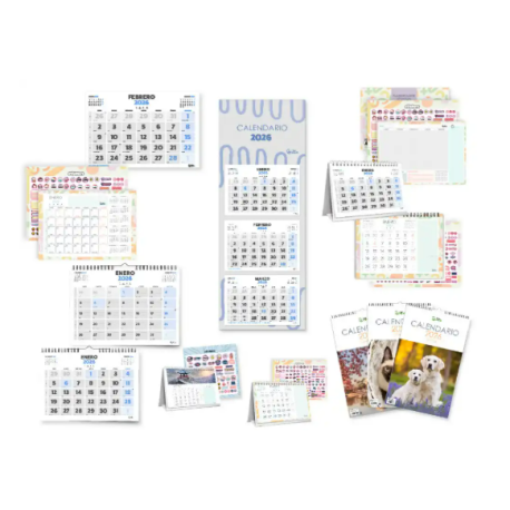 CALENDARIOS LIDERPAPEL 2026 PACK 24 UNIDADES DISEÑOS SURTIDOS