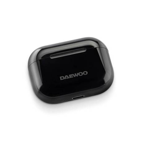 AURICULAR DAEWOO TWS BLUETOOTH 5.3 USB TIPO-C CON ESTUCHE DE CARGA 500MAH COLOR NEGRO