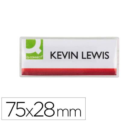 IDENTIFICADOR Q-CONNECT KF14139 CON CLIP MAGNETICO APERTURA SUPERIOR 75X28 MM